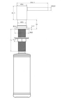 Дозатор для кухонной мойки Milacio MCU.933.BGD золото/чёрный